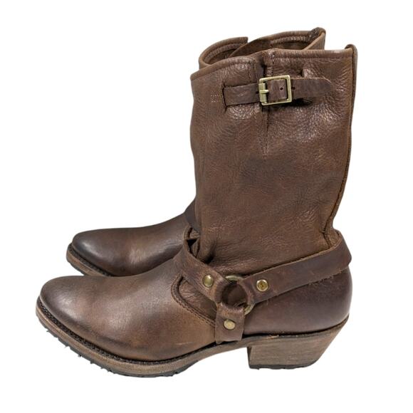 Vintage Shoe Company Eliza Slouch Harness Boots EUC $328 Size 8.5M   S3187 - Picture 6 of 12